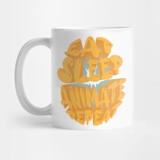 EAT. SLEEP. ANIMATE. REPEAT Mug